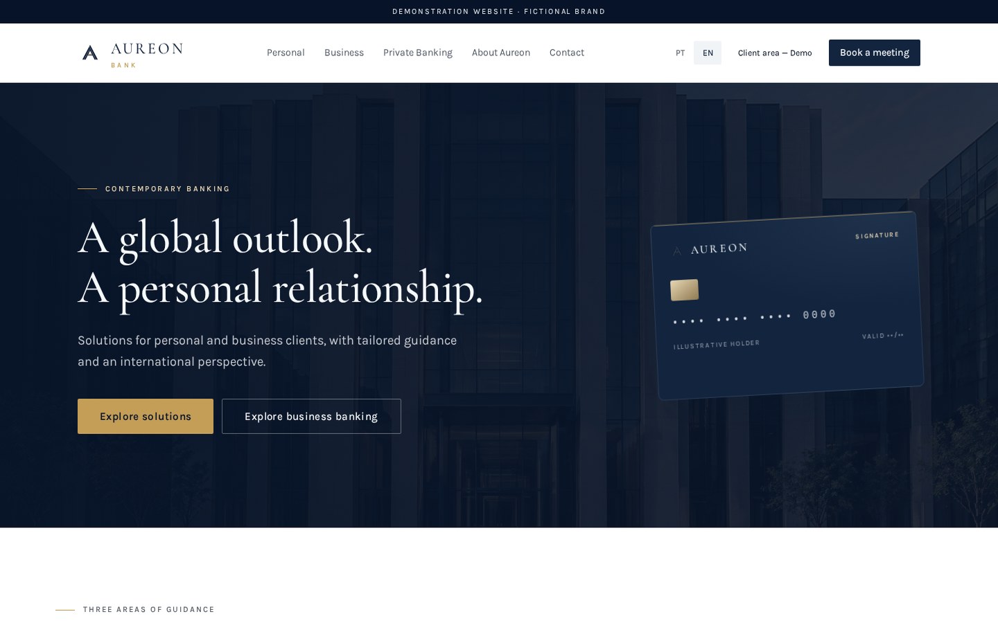 Banking & Financial Services website preview