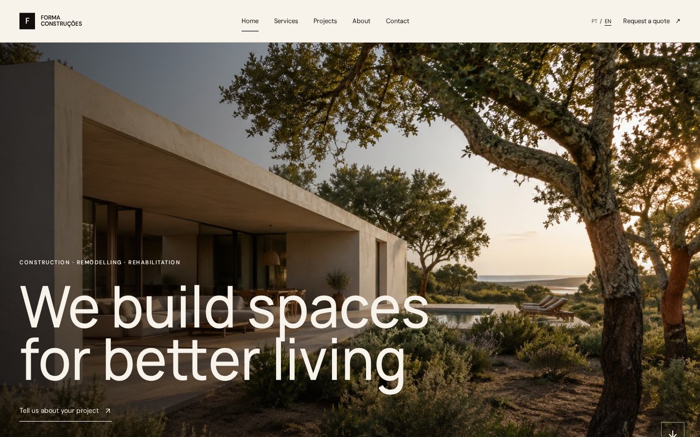 Construction & Real Estate website preview